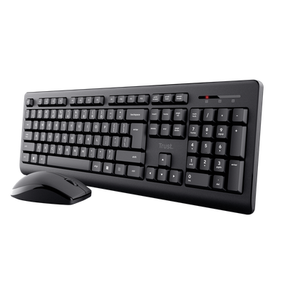 Set tastierë dhe maus Trust Primo, wireless RF, layout US, i zi