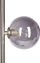 Lampë dyshemeje RAMIS Metal, 3 kupola, metalike, argjendi