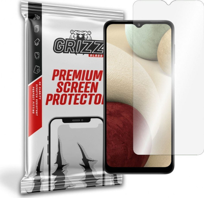 Mbrojtës ekrani GrizzGlass Hybrid Glass për Samsung Galaxy A12, xham hibrid, transparent