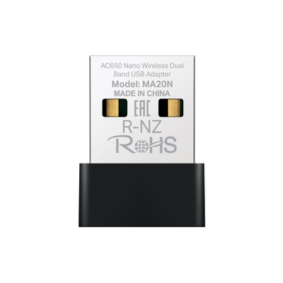 Kарта за мрежа Mercusys MA20N, USB 2.0, 433 Mbps, црна