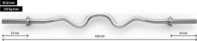 Shufër e lakuar Zipro Pump 38 SC, 120cm, diametër 28mm, metal