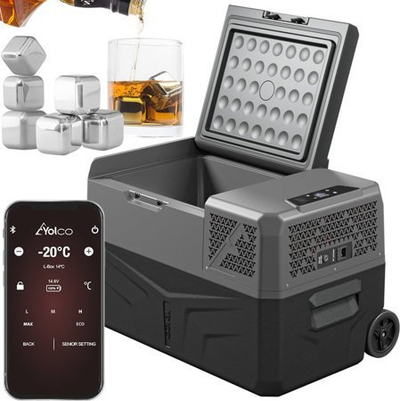 Туристички фрижидер Yolco BCX30 Carbon, 28L, компресор, сив