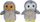 Lodër pelushi Sunday Bikes Owl, 15cm, buf, gri bezhë