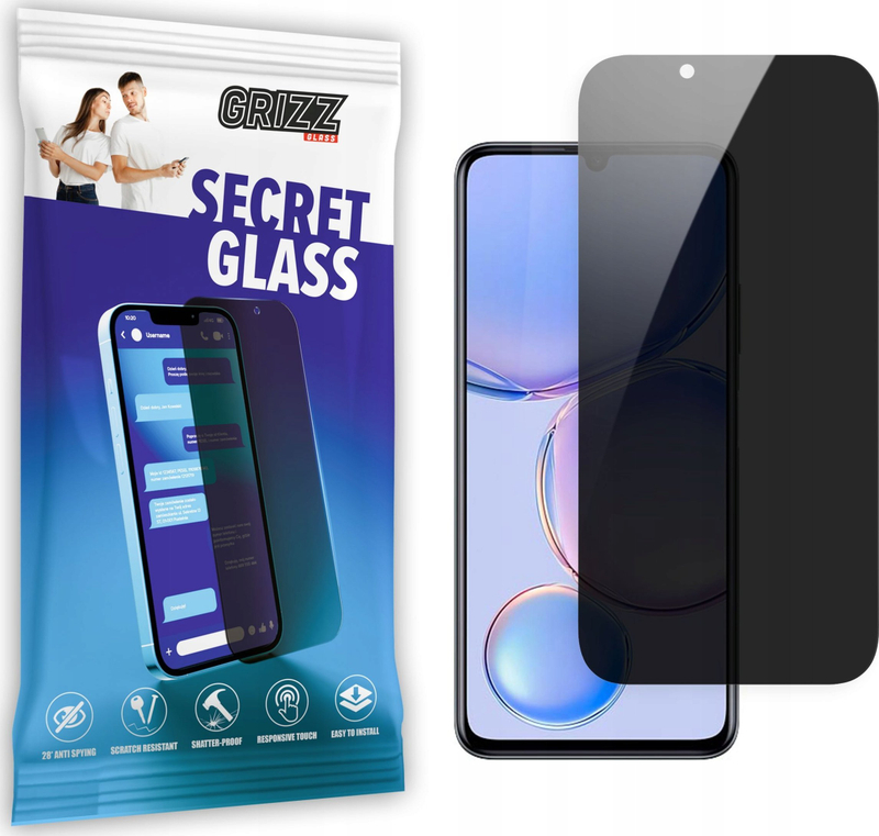 Mbrojtës ekrani Grizz SecretGlass për Huawei Enjoy 60, xham privatësie, i tejdukshëm