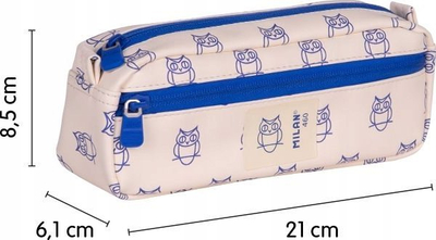 Kuti lapsash Milan Collection 460, drejtkëndore, 2 xhepa me zinxhir, bezhë blu