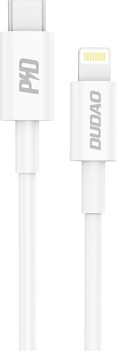 Kabllo karikimi Dudao L6X, Type C në Lightning, 1m, 18W, e bardhë