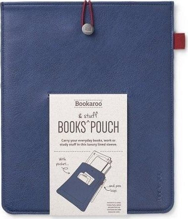 Çantë mbrojtëse Bookaroo Books & Stuff Pouch për libra dhe letra, ngjyrë navy