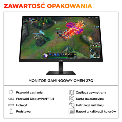 Monitor gaming HP OMEN 27q G2, 27\", QHD 2560x1440, 180Hz, IPS, i zi