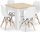 Set ngrënieje Osa Osaka, tavolinë 80x80 cm, 4 karrige, oak sonoma e bardhë