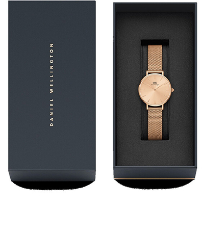 Orë dore për femra Daniel Wellington Petit Unitone 32 DW00100471, ari rozë