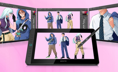 Tablet grafik Bosto BT-13HDKT, 13.3", Full HD, i zi