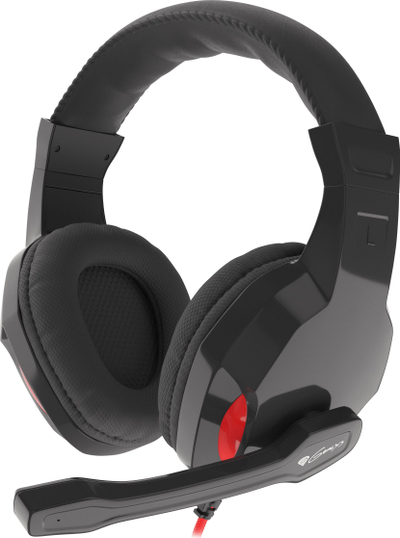 Kufje gaming Genesis Argon 120, me mikrofon, me kabëll, të zeza