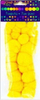 Pomponë akrilik dpCraft Kids Yellow Mix, set 24 copë, të verdha