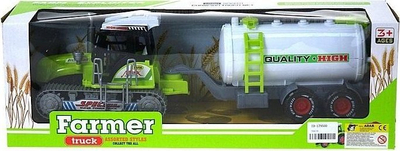 Lodër traktor fermeri Adar, me cisternë, plastik, jeshil e bardhë