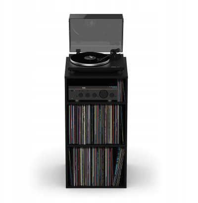 Rafti miksimit Glorious Modular Mix Rack 2021, për pajisje audio dhe vinyle, i zi