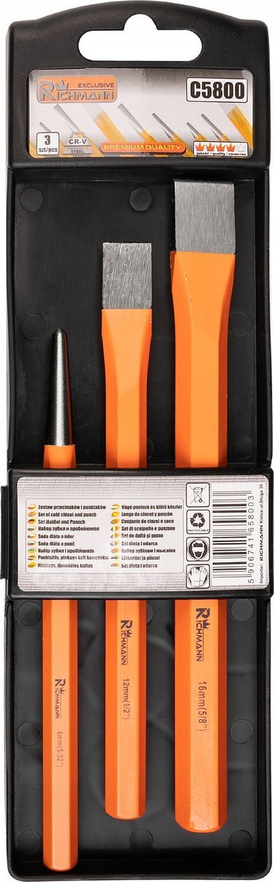 Punktues qendre Richmann C5811, 8x11mm, 115mm, portokalli