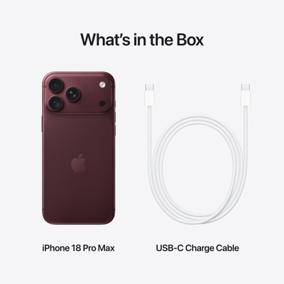 Apple iPhone 18 Pro Max, 2TB, Burgundy