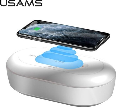 Sterilizues UV Usams US-ZB138 me karikim wireless 10W, aromaterapi, i bardhë