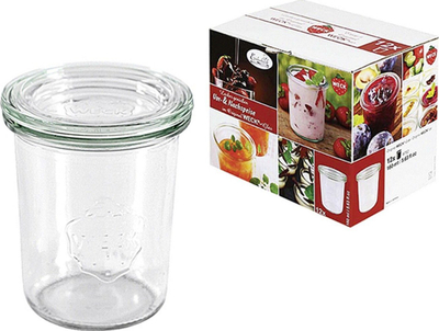 Set gotash qelqi Weck Tumble, 160ml, paketim 12 copë, transparent
