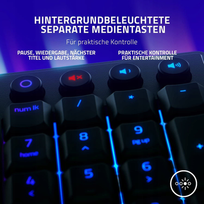 Tastierë gaming Razer Ornata V3, mecha membrane, RGB, US layout, e zezë