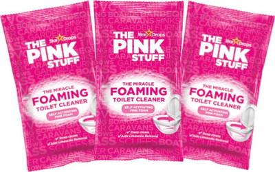 Pаста за чистење тоалет The Pink Stuff Stardrops, пенест чистач, 300 g, розова