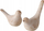 Figurina dekorative Boltze Karimo Little Birds, polirezine, set 2 copë, bezhë