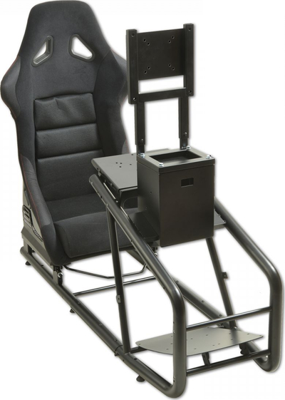 Karrige gaming TrackTime Race Rig TT07, skelet metalik, pozicione që rregullohen, e zezë