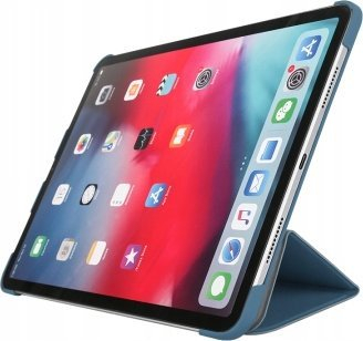 Mbulesë tablet Pomologic Book Case për iPad Pro 12.9, sleep wake, lëkurë PU blu