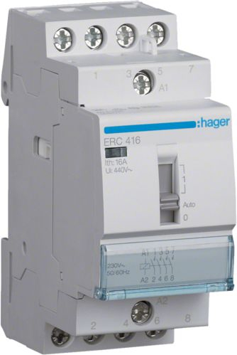 Çelës magnetik Hager ERC416, 16A, 230V, gri