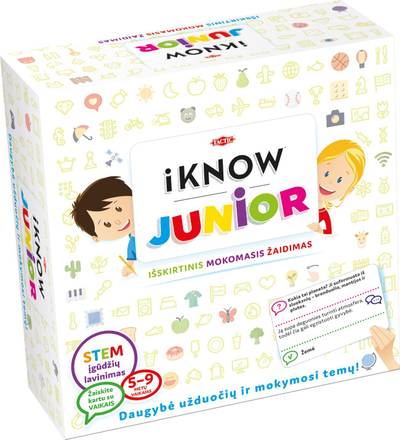 Lojë tavoline Tactic iKnow Junior, edukative për fëmijë 5 9 vjeç, në letone dhe lituane, shumëngjyrëshe