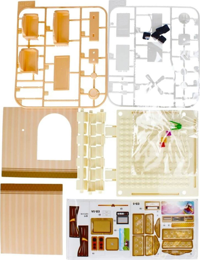 Lodra ndërtime Mega Creative Construction Blocks Salon, set blloqesh plastike, 35x27x6 cm, shumëngjyrëshe