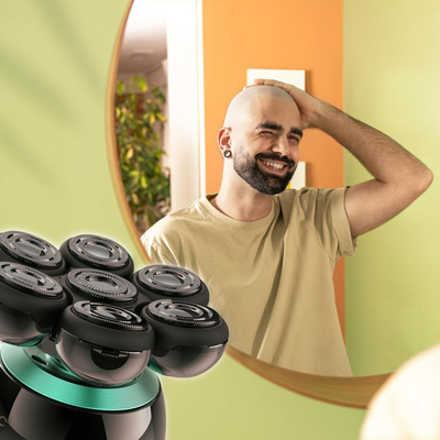 Rroje flokësh Cecotec PrecisionCare Skull Shaver, pa kabllo, bateri rikarikueshme, e zezë