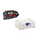 Set montimi Starmix Unifix Plate + Tanos Systainer M137, pllakë montimi për fshesë industriale, kuti veglash, zi dhe gri