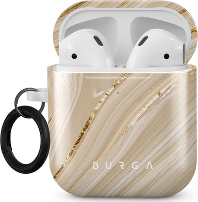 Këllëf për kufje Apple AirPods 3 Full Glam, mbrojtës, bezhë