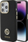 Футрола Guess iPhone 15 Pro liquid silicone, метално лого, црна