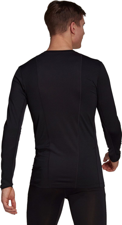 Bluzë kompresuese adidas TechFit GU7339, me mëngë t'gjata, për burra, e zezë