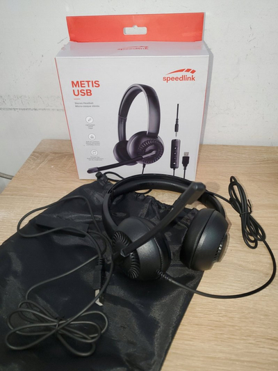 Kufje SpeedLink METIS SL-870007-BK, stereo, me mikrofon, të zeza