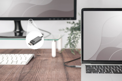 Kabllo Digitus USB C në DisplayPort, 1 m, 8K, e zezë