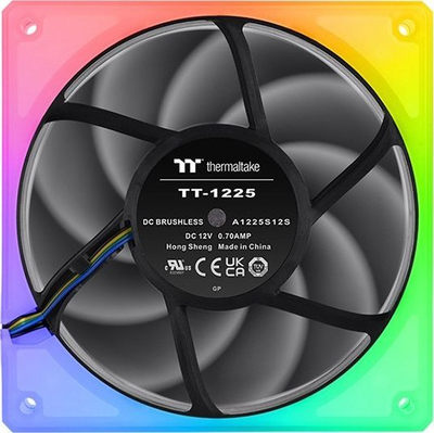 Ventilatorë PC Thermaltake ToughFan 12 RGB, set me 3 copë 120mm me hab, të bardhë