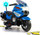 Motoçikletë elektrike për kalamaj Feber Police, 12V, me drita edhe zëra, blu