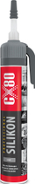 Силикон заптивна маса CX80 Premium, 210g, отпорен на високи температури, сива
