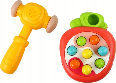 Lojë tavoline Leantoys Whac-a-Mole Colorful Carrot, çekiç për kalamaj, shumëngjyrëshe