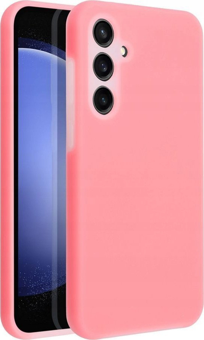 Futrollë silikoni Candy për Samsung Galaxy S23 FE, me kornizë të forcuar, rozë