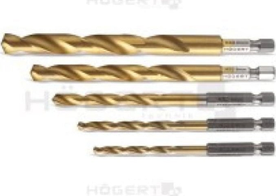 Set gërshetash për metal Högert Technik HT6D180, HSS, hex shank, 5 copë