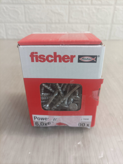 Vida druri Fischer Power-Fast, 6x90 mm, inox A2, 100 copë, ngjyrë argjendt