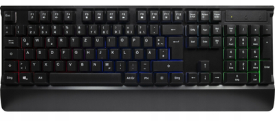 Set tastierë dhe mi Inter-Tech KC-3000, USB, ndriçim, layout gjerman QWERTZ, i zi