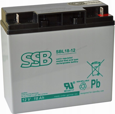 Bateri SSB SBL, 18Ah, 12V, e zezë