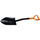 Lopatë Fiskars, zezë/ portokalli