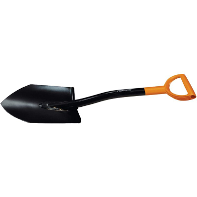 Lopatë Fiskars, zezë/ portokalli