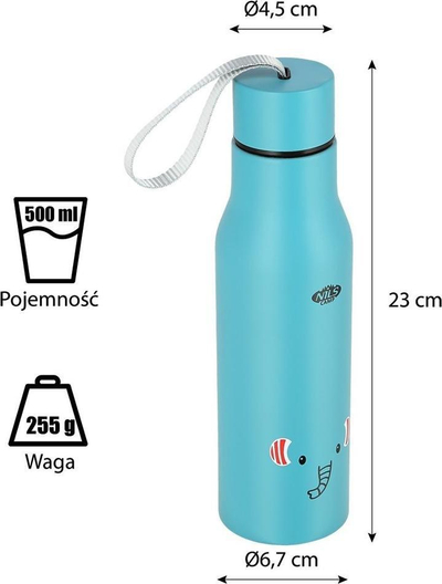 Termus NILS NCB12 Elephant, 500ml, çelik inox, gri me elefant